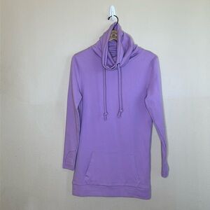 Lilly And Lottie Lavender Pullover Long Sleeve  Cowl Neck Sweater Womens Size XS